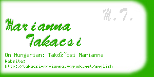 marianna takacsi business card